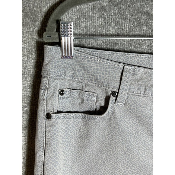 NYDJ Gray Snakeskin Print Jeans Womens Size 10 Stretch Relaxed Straight‎ Leg - Picture 8 of 13